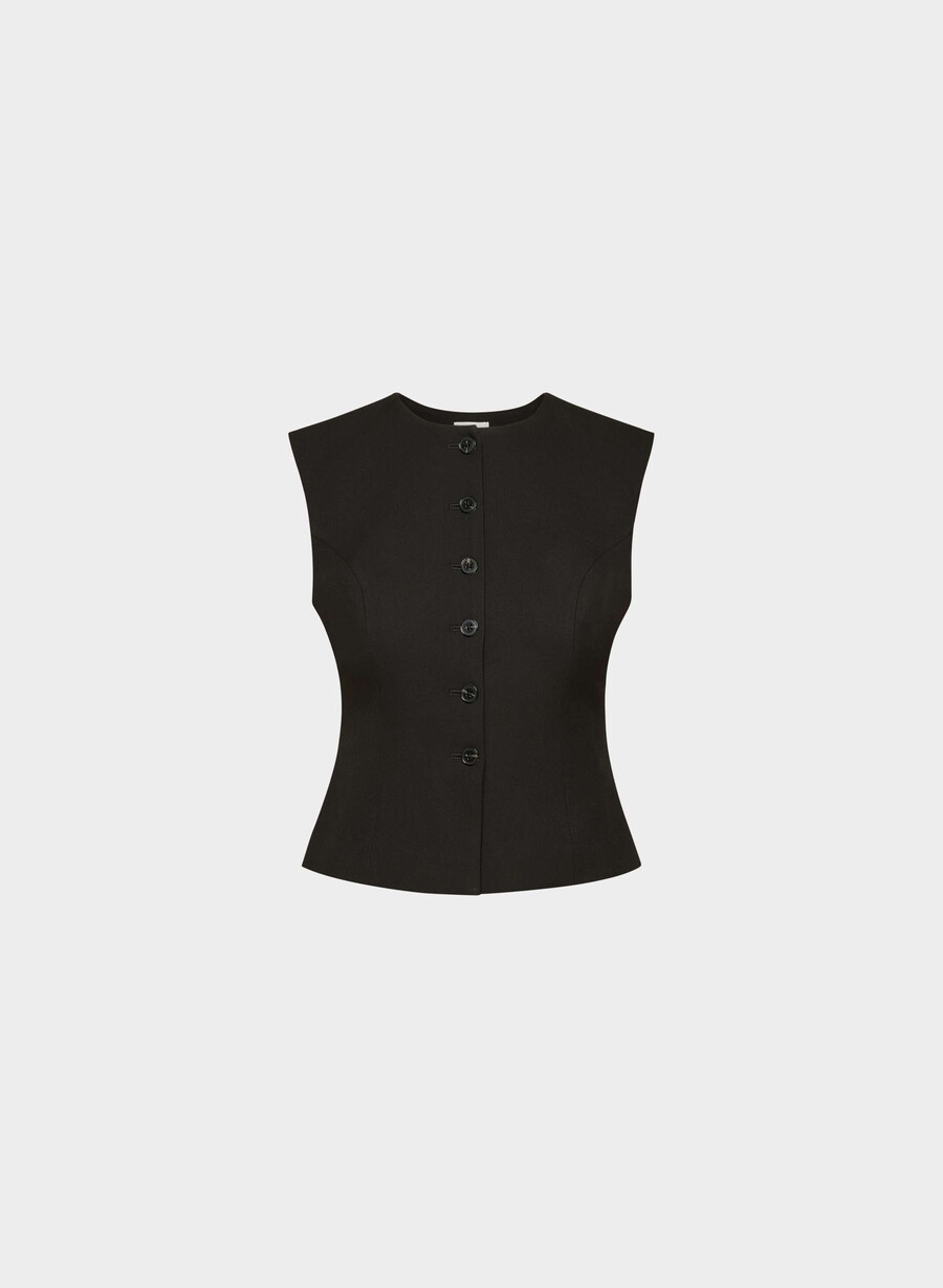 duettvest - twill svart