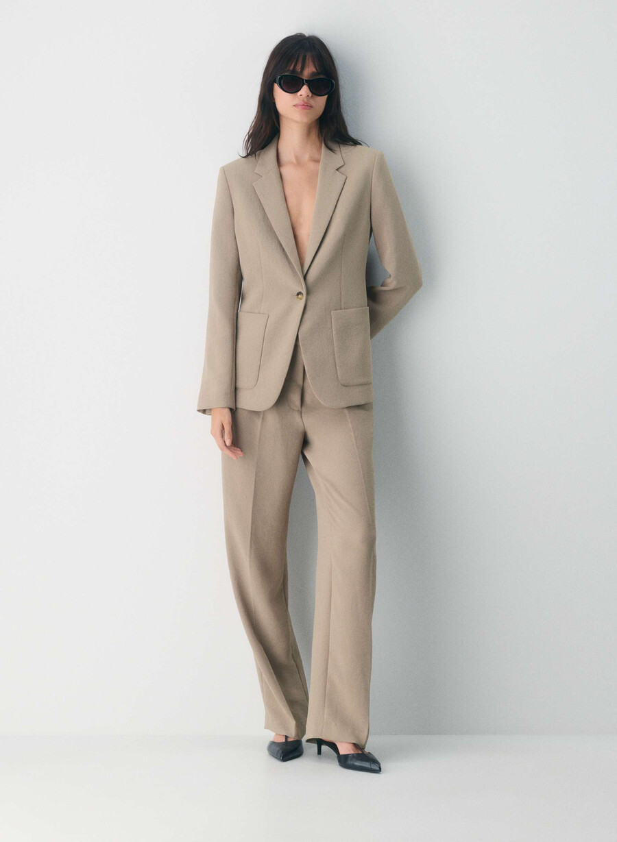 augusta blazer - crepette nomad taupe