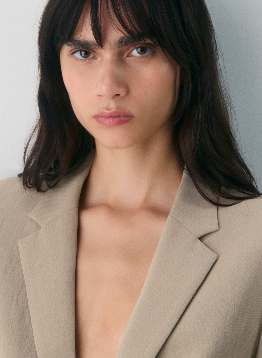 augusta blazer - crepette nomad taupe