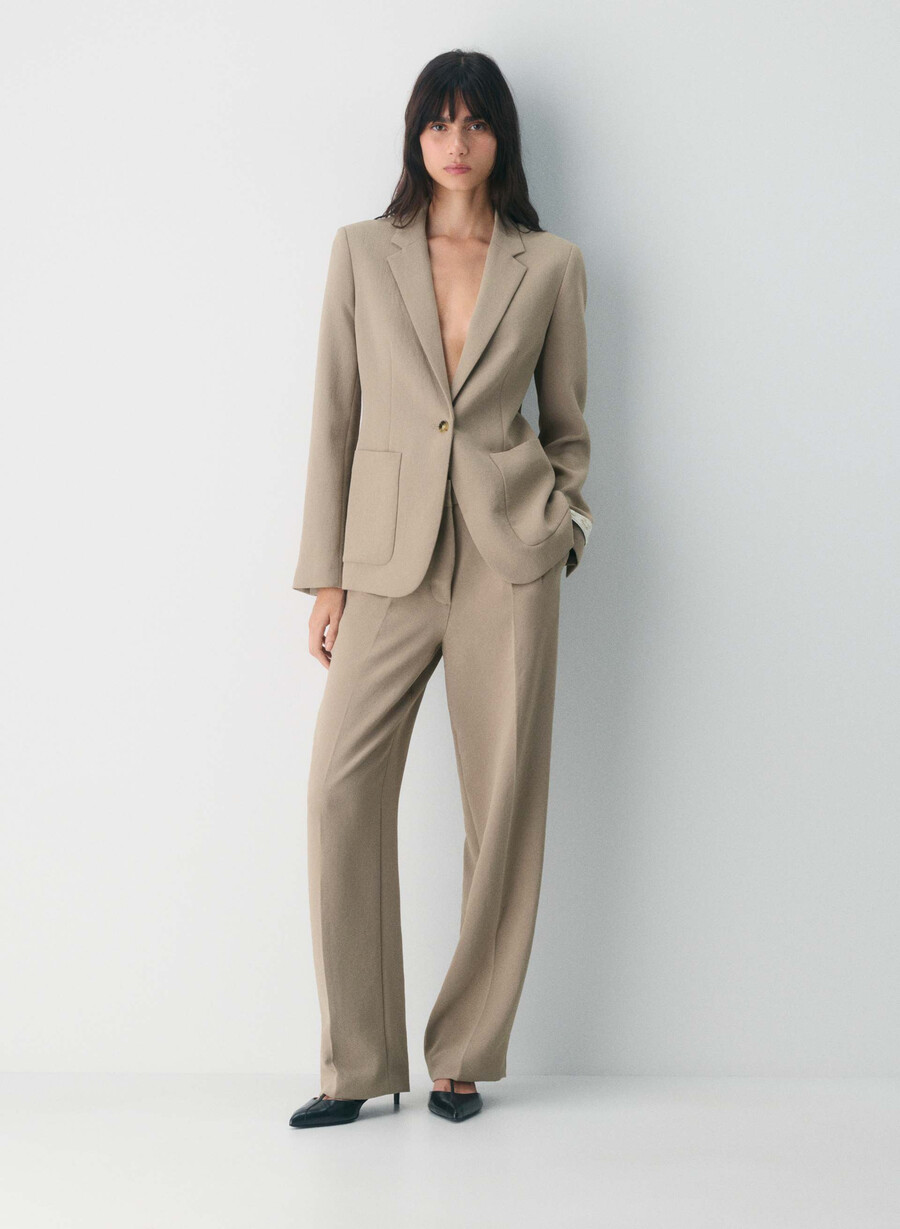 augusta blazer - crepette nomad taupe