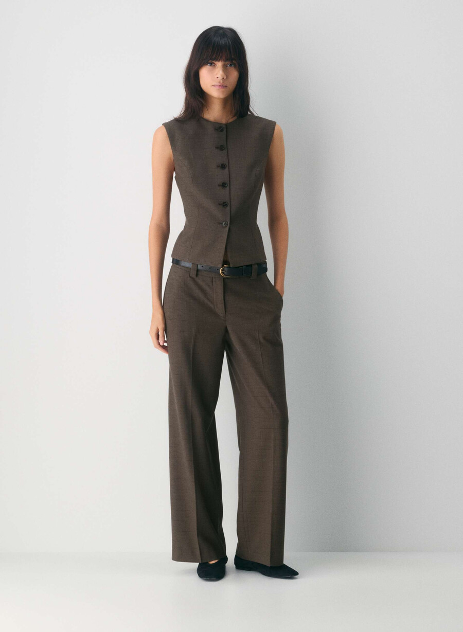 seville bukse - twill merle chk cl tph ch