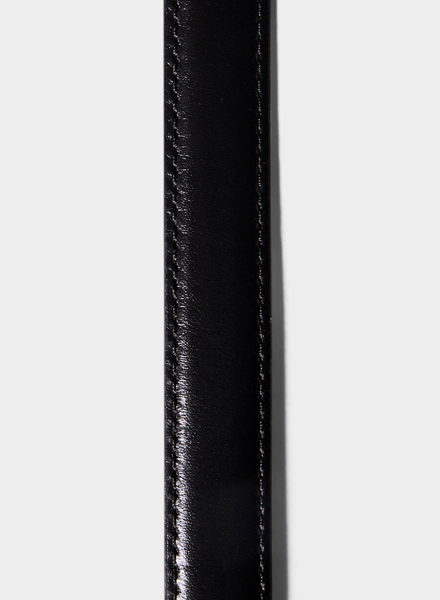essential solid messing skinnbelte svartgull