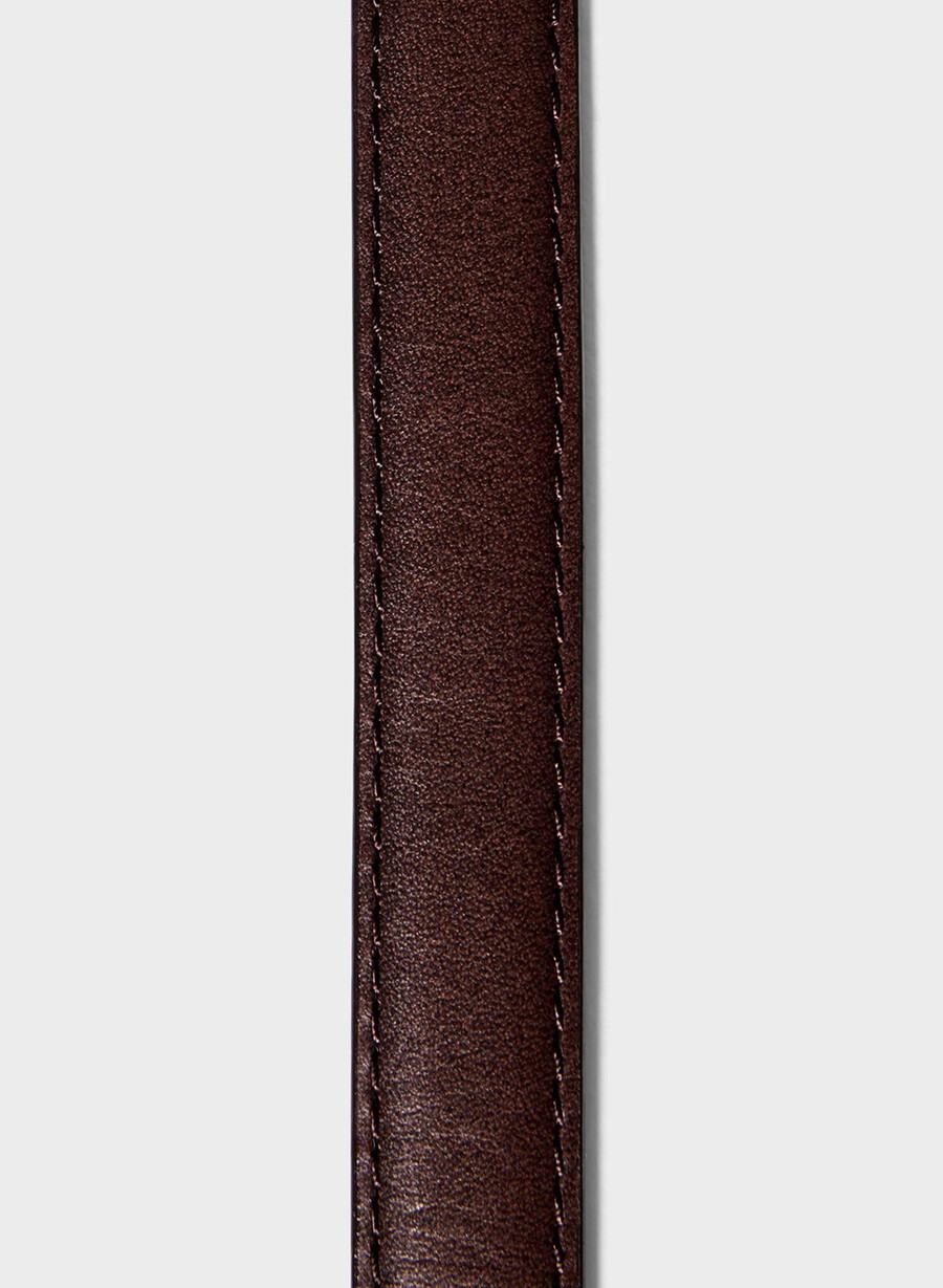 essential solid messing skinnbelte manor brungull