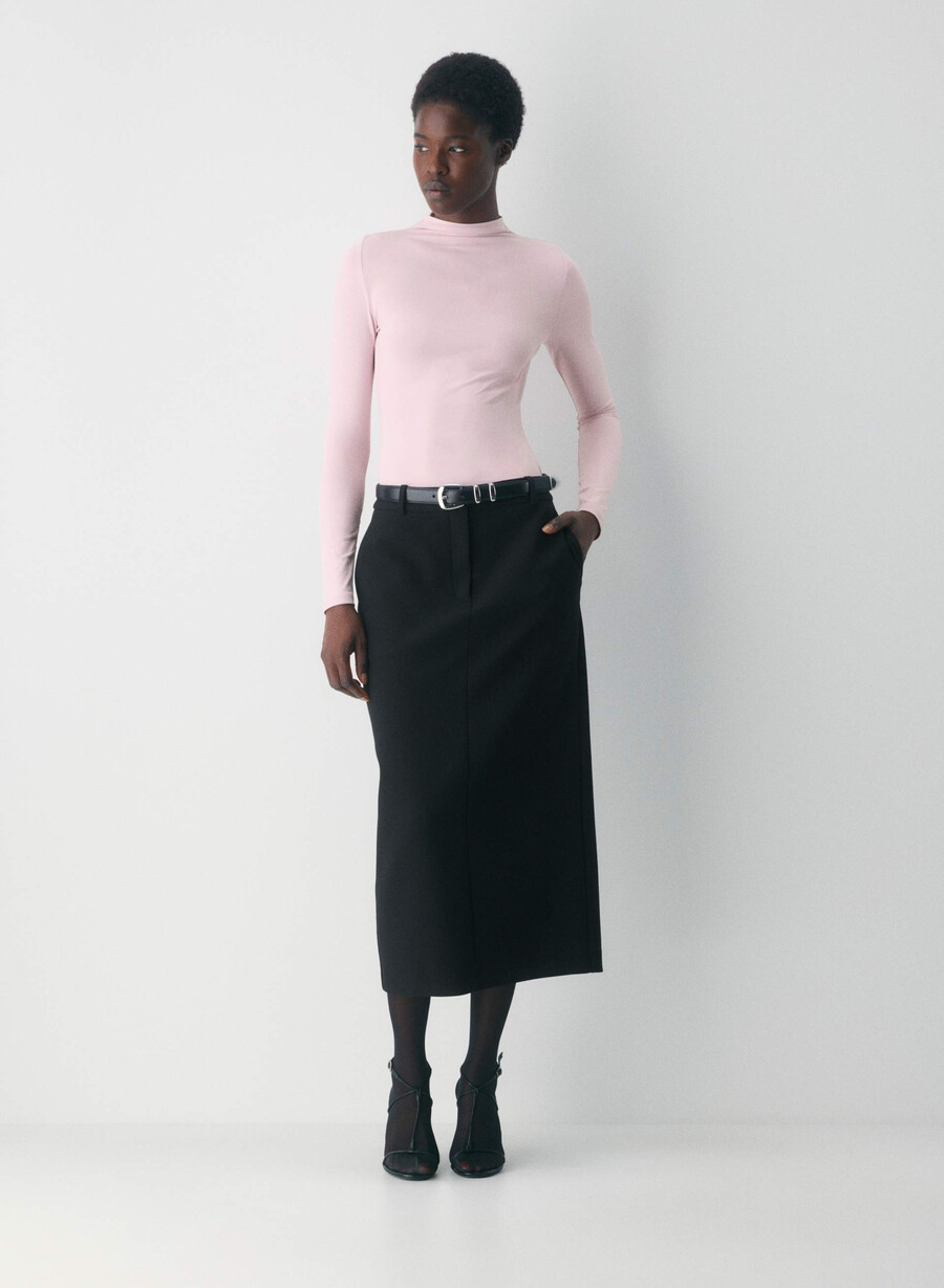 original contour lyric mockneck støvet rosa