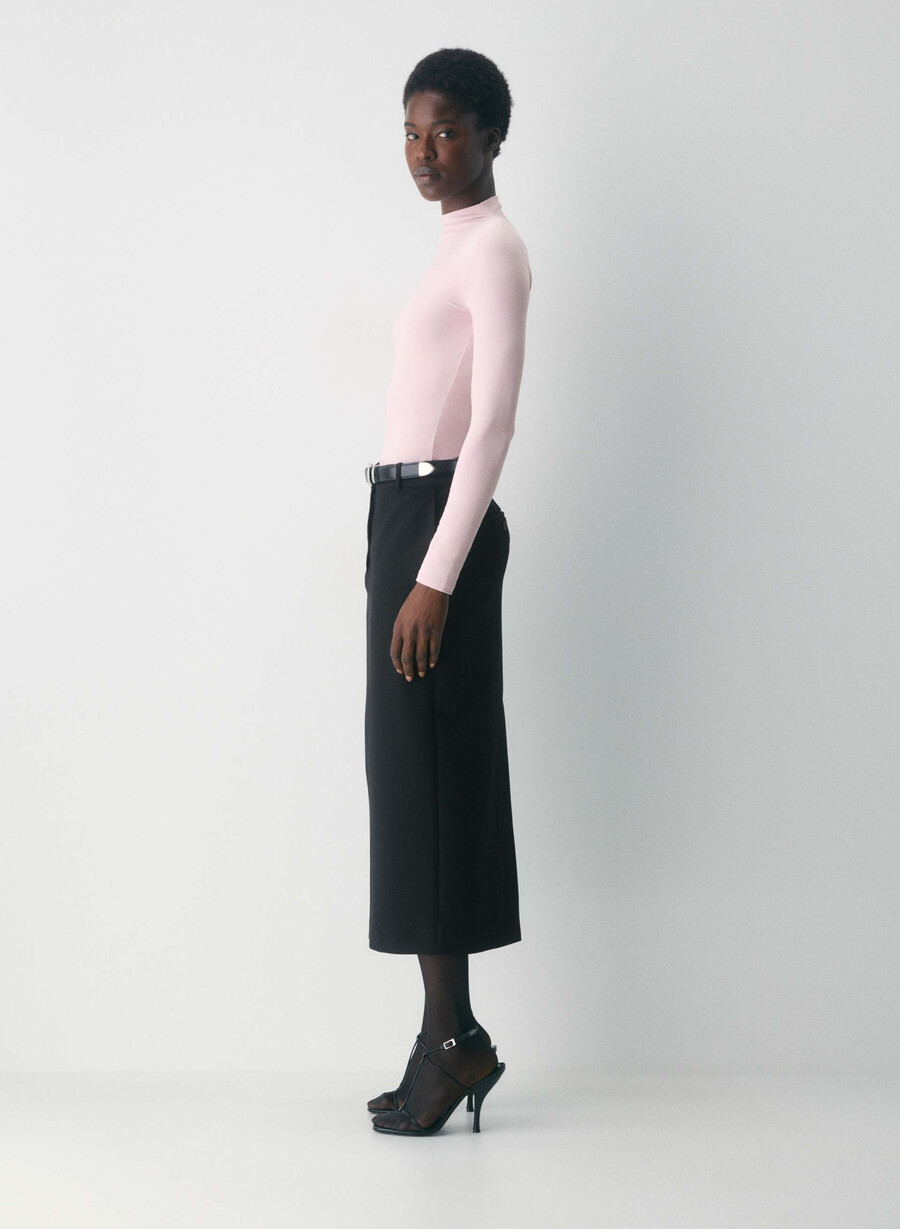 original contour lyric mockneck støvet rosa
