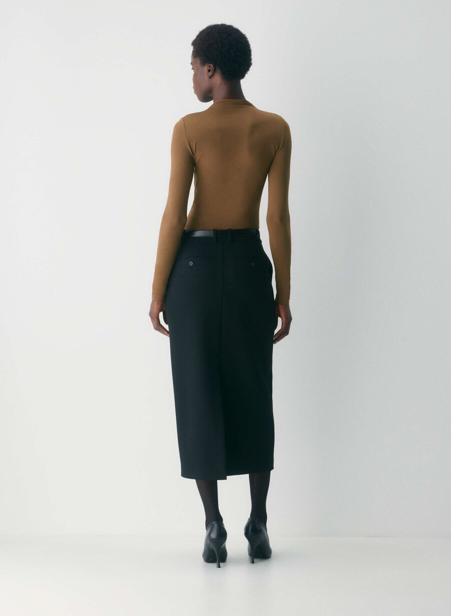 original contour lyric mockneck sjokoladebrun