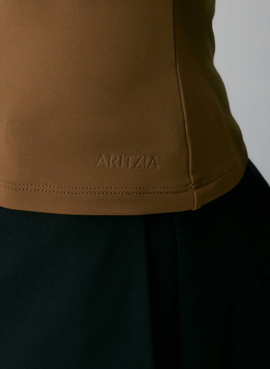 original contour lyric mockneck sjokoladebrun
