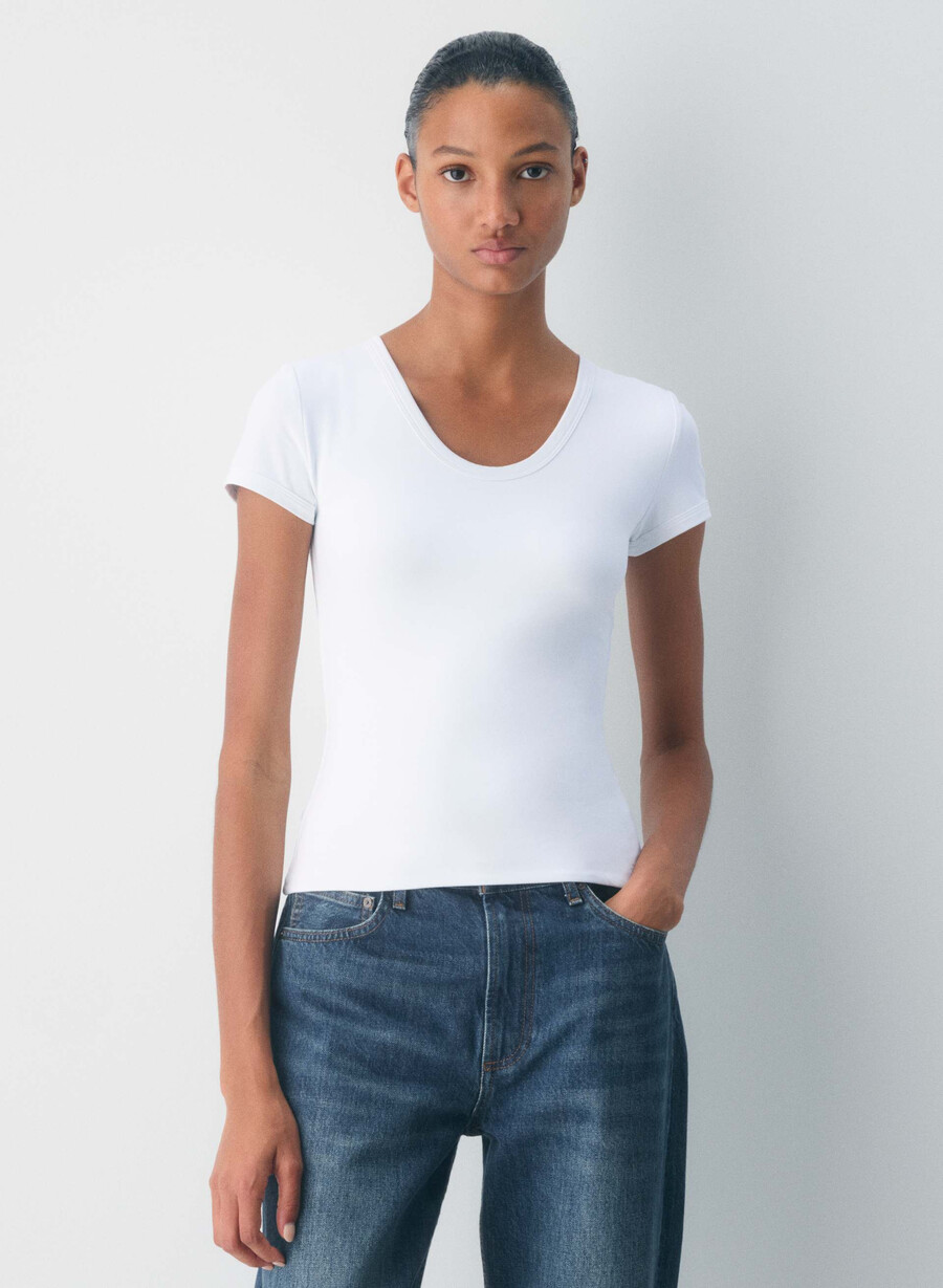 original contour sophomore t-skjorte i hvitt