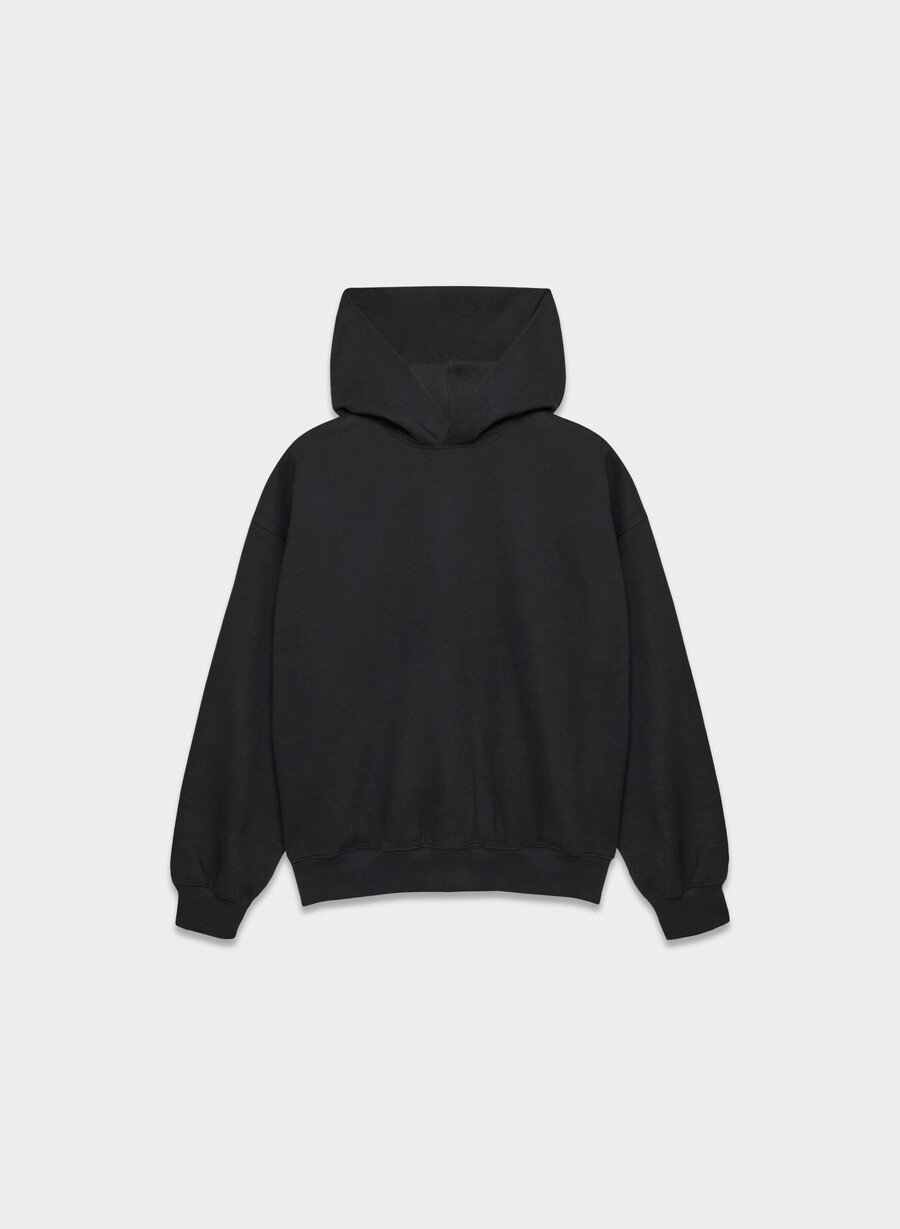 koselig fleece mega-hettegenser svart