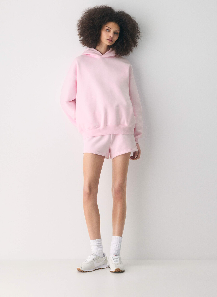 koselig fleece mega-hettegenser villa rosa