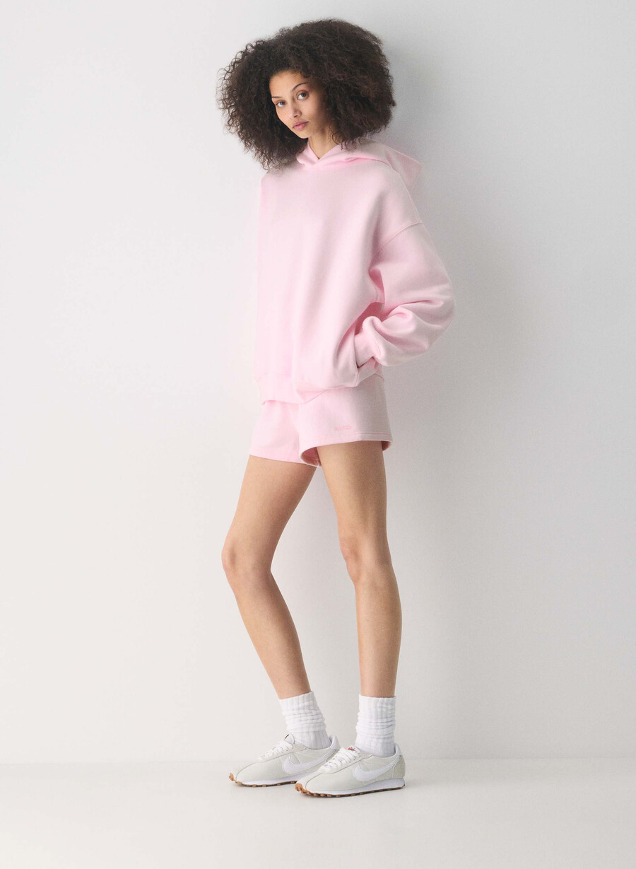 koselig fleece mega-hettegenser villa rosa