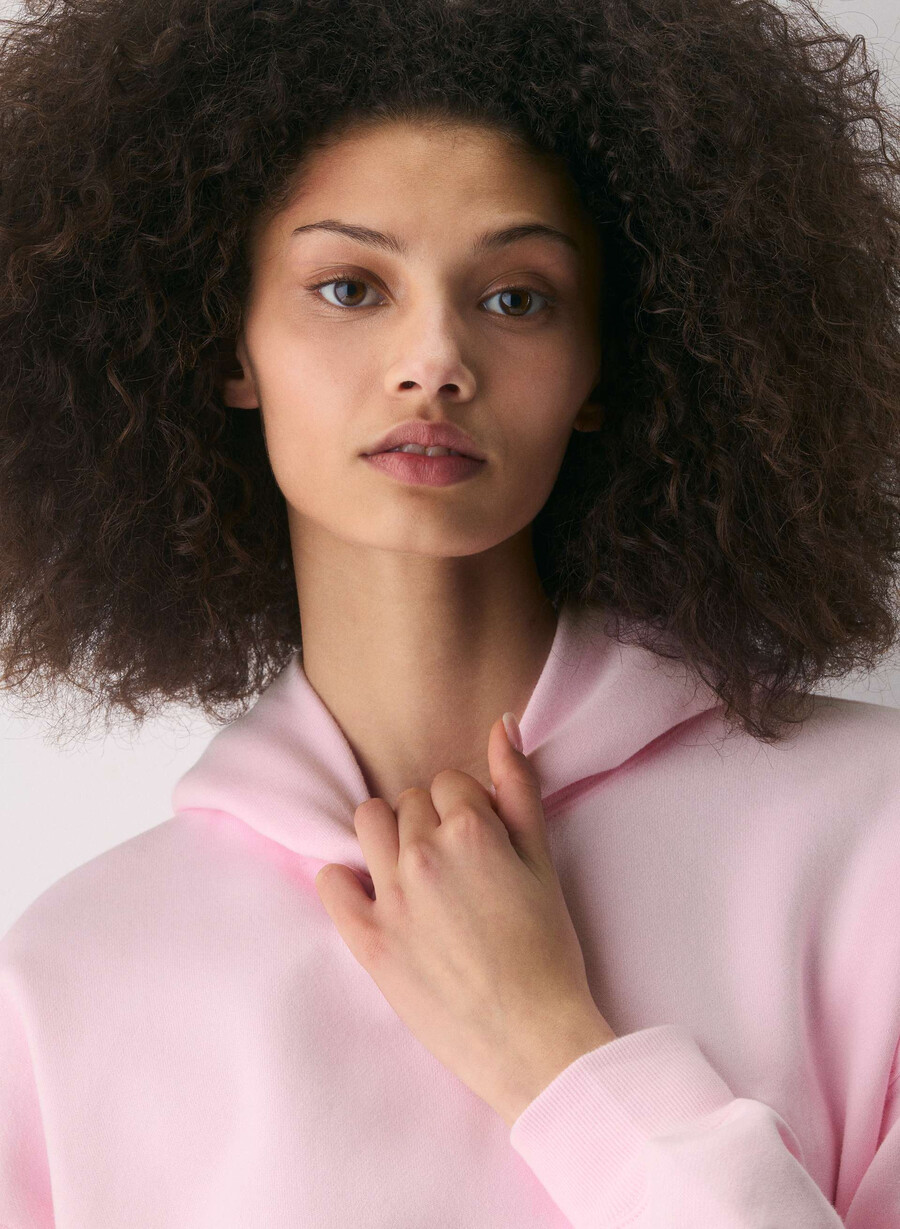 koselig fleece mega-hettegenser villa rosa