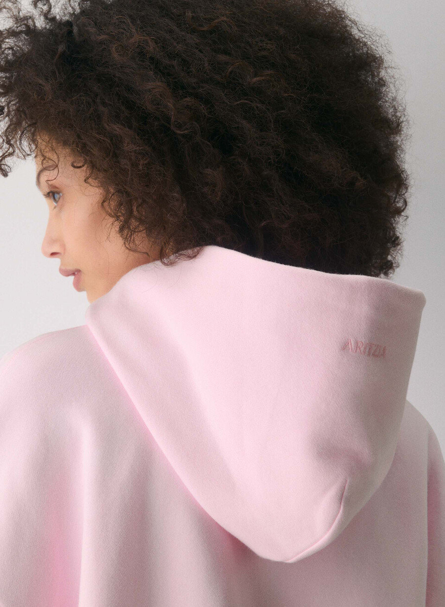 koselig fleece mega-hettegenser villa rosa