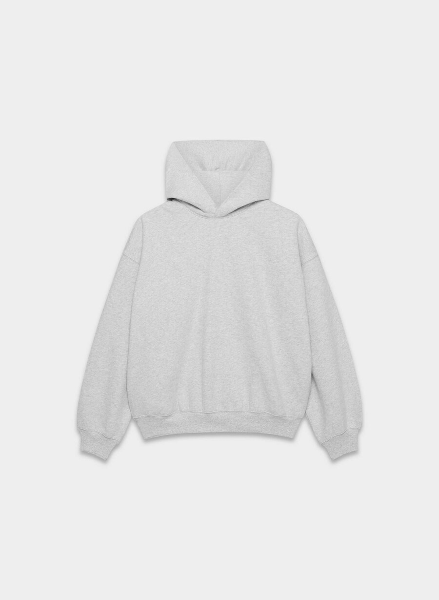 koselig fleece mega-hettegenser i melange krom