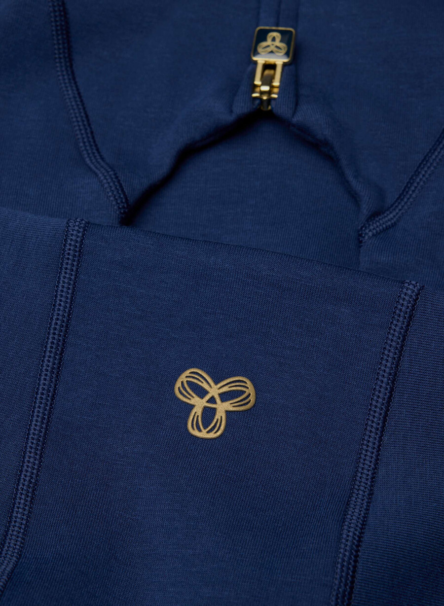 formafleece oxygen hi-hip zip-hettegenser med glidelås i kordovan