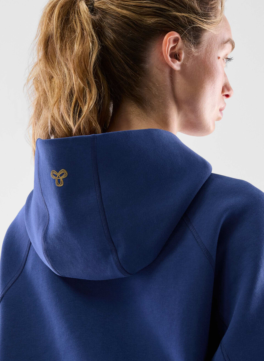 formafleece oxygen hi-hip zip-hettegenser med glidelås i kordovan