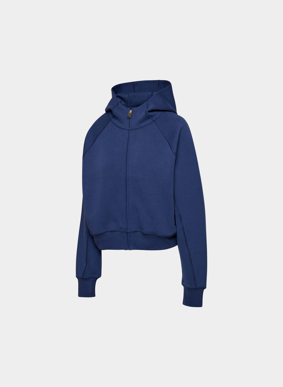 formafleece oxygen hi-hip zip-hettegenser med glidelås i kordovan