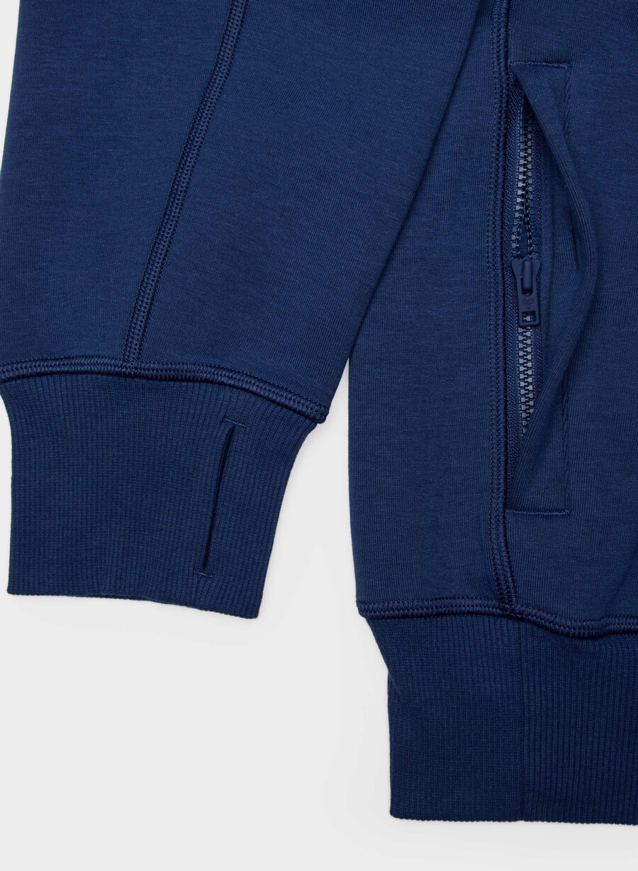 formafleece oxygen hi-hip zip-hettegenser med glidelås i kordovan