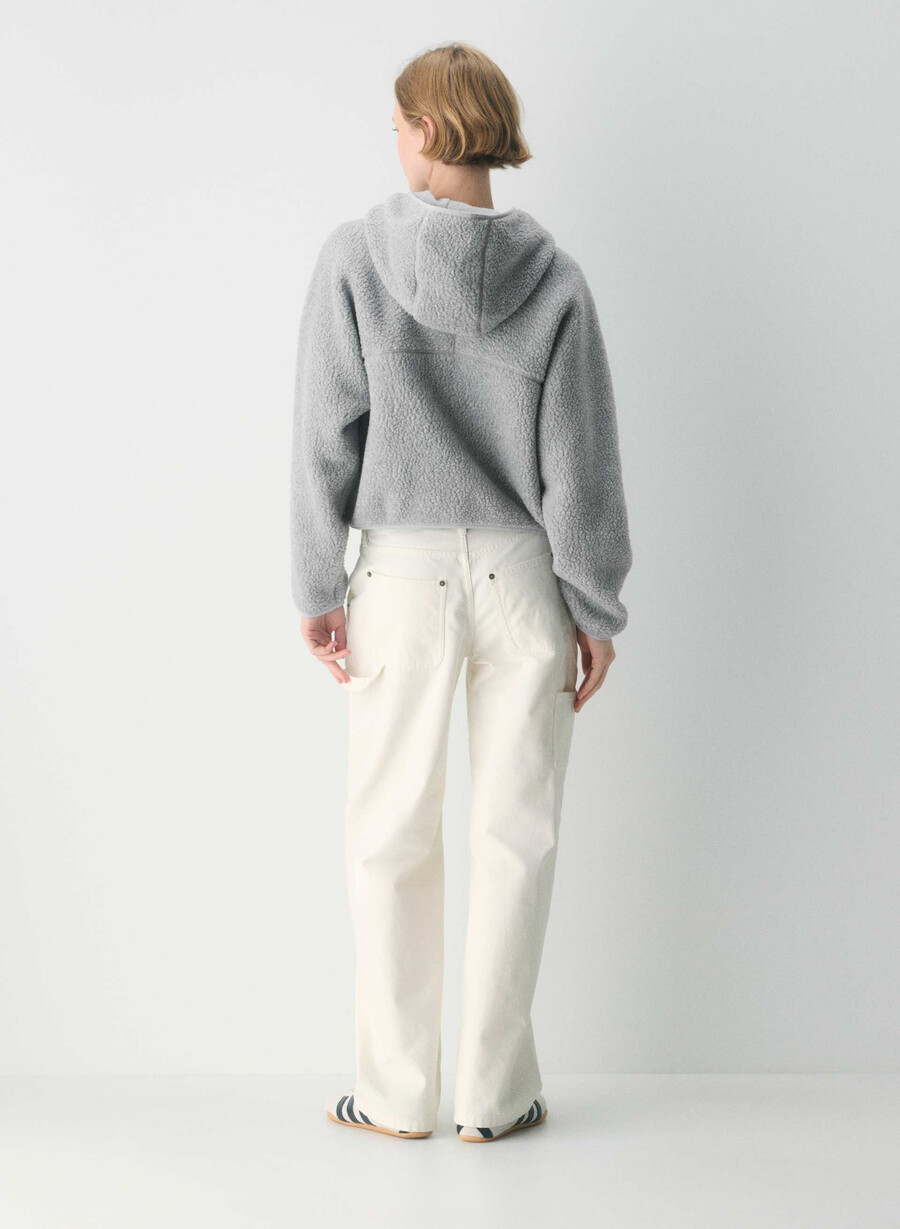 polartec thermal pro hi-hip zip-hettegenser med glidelås heather athletic grey