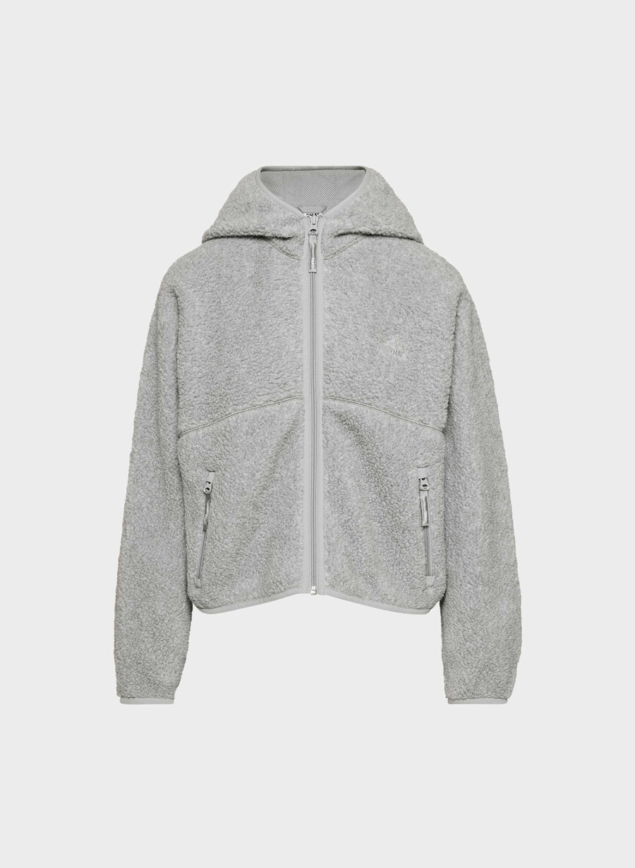 polartec thermal pro hi-hip zip-hettegenser med glidelås heather athletic grey