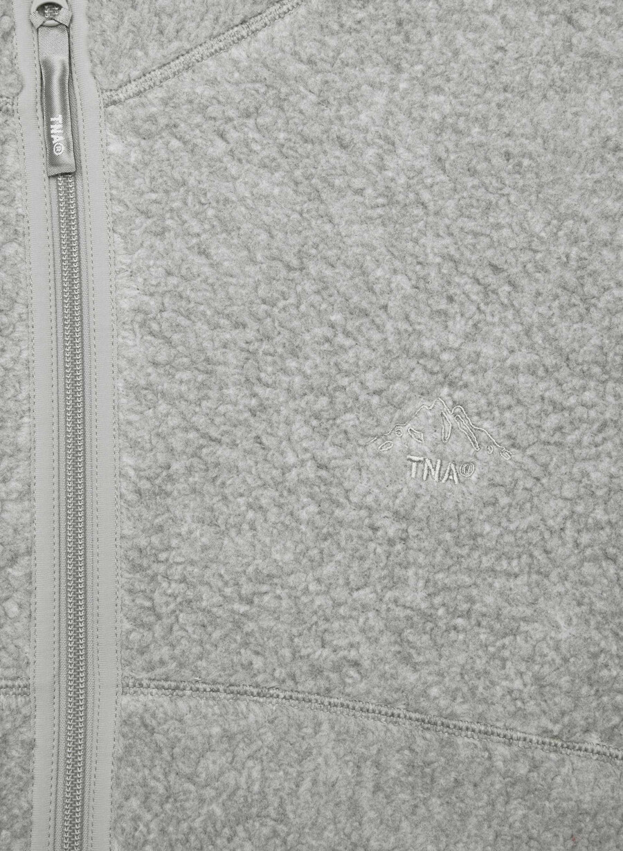 polartec thermal pro hi-hip zip-hettegenser med glidelås heather athletic grey