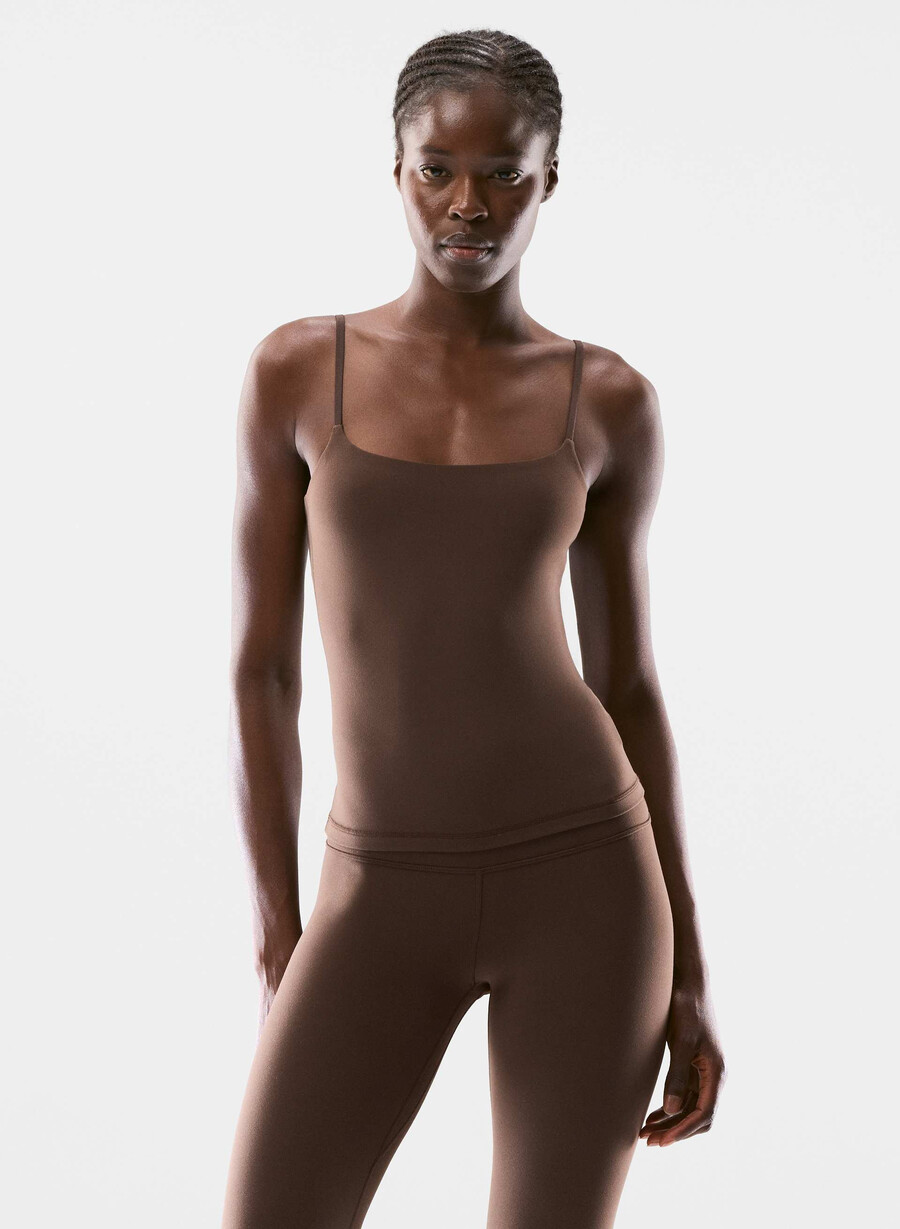 butter agility sports tanktop rich mocha brun