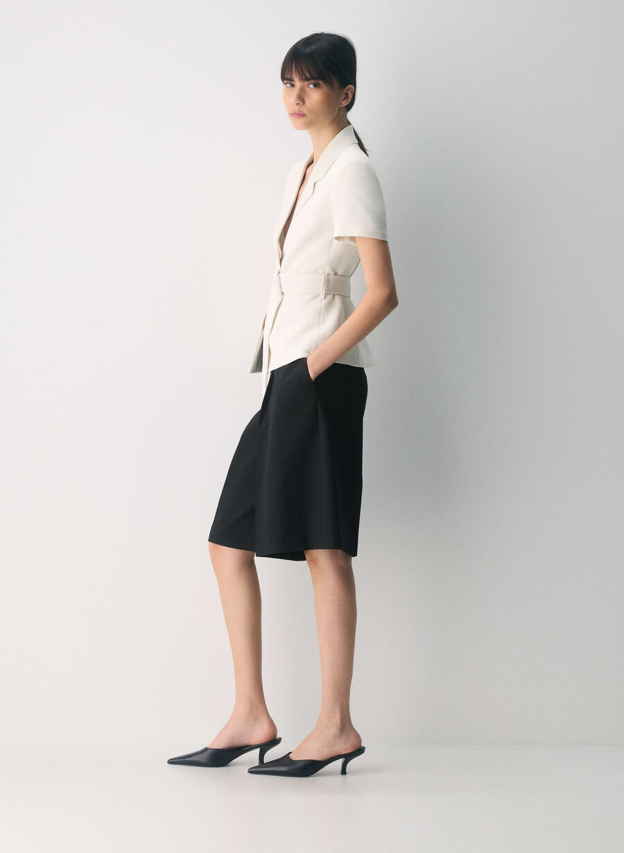 brynn jakke - sway crepe vintage hvit