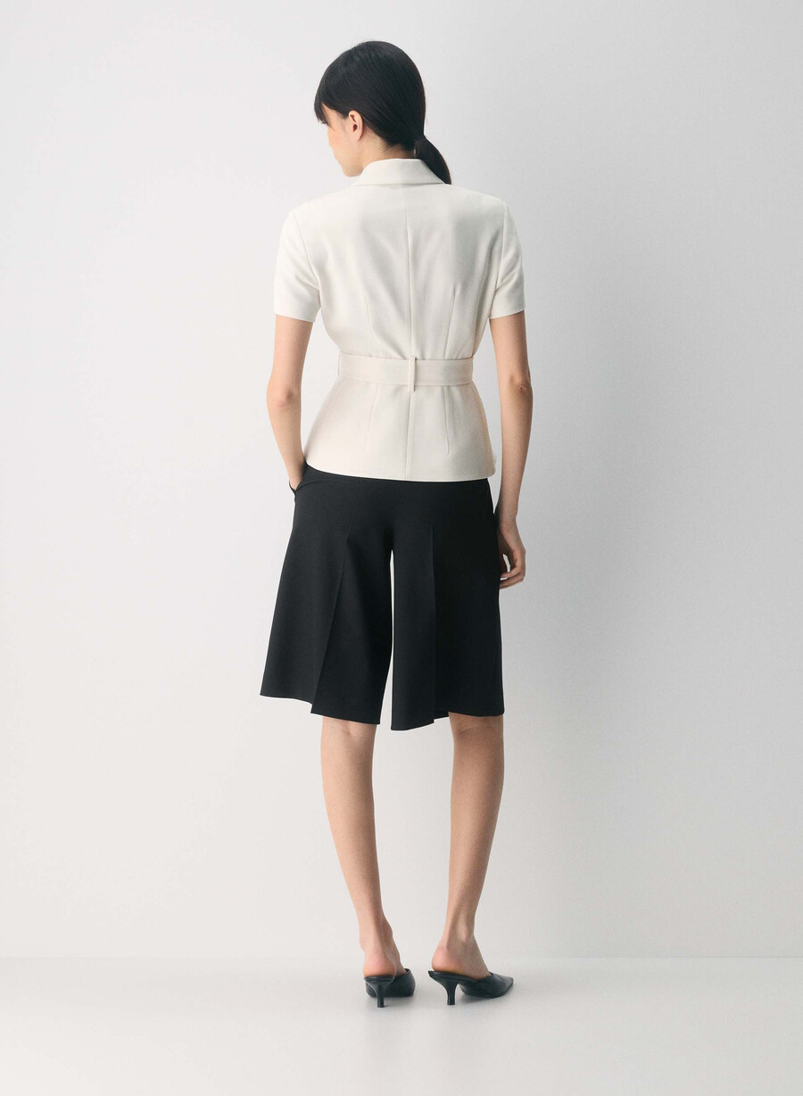 brynn jakke - sway crepe vintage hvit