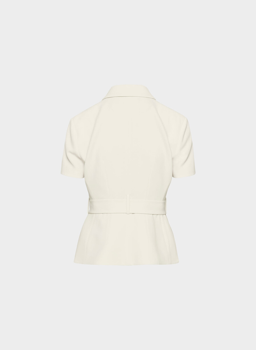 brynn jakke - sway crepe vintage hvit