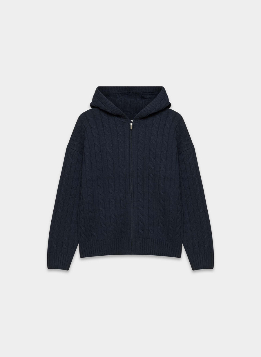 octavia hoodie med glidelås admiral
