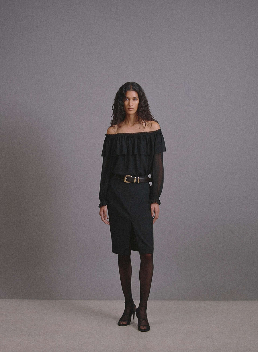 bianca topp svart
