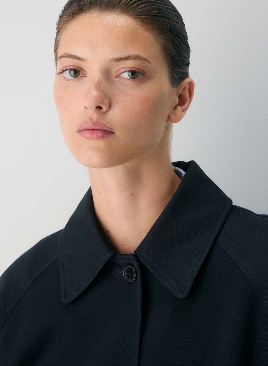 regent trench coat - rich twill mØrk nattsblÅ