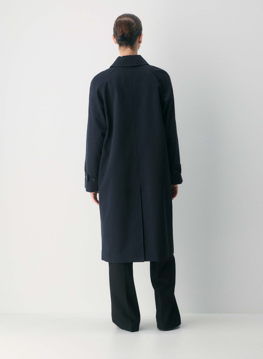 regent trench coat - rich twill mØrk nattsblÅ