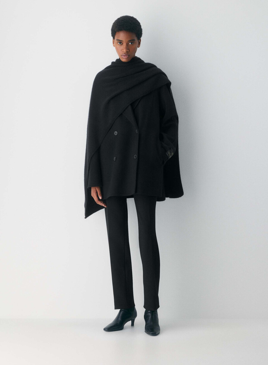 mezzanine double-faced coat - luxe rewool svart