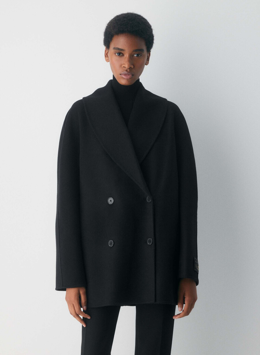 mezzanine double-faced coat - luxe rewool svart