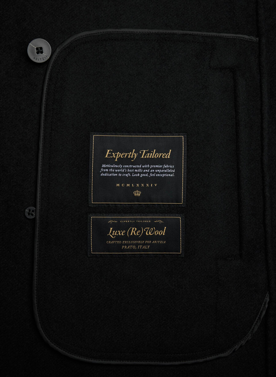 mezzanine double-faced coat - luxe rewool svart