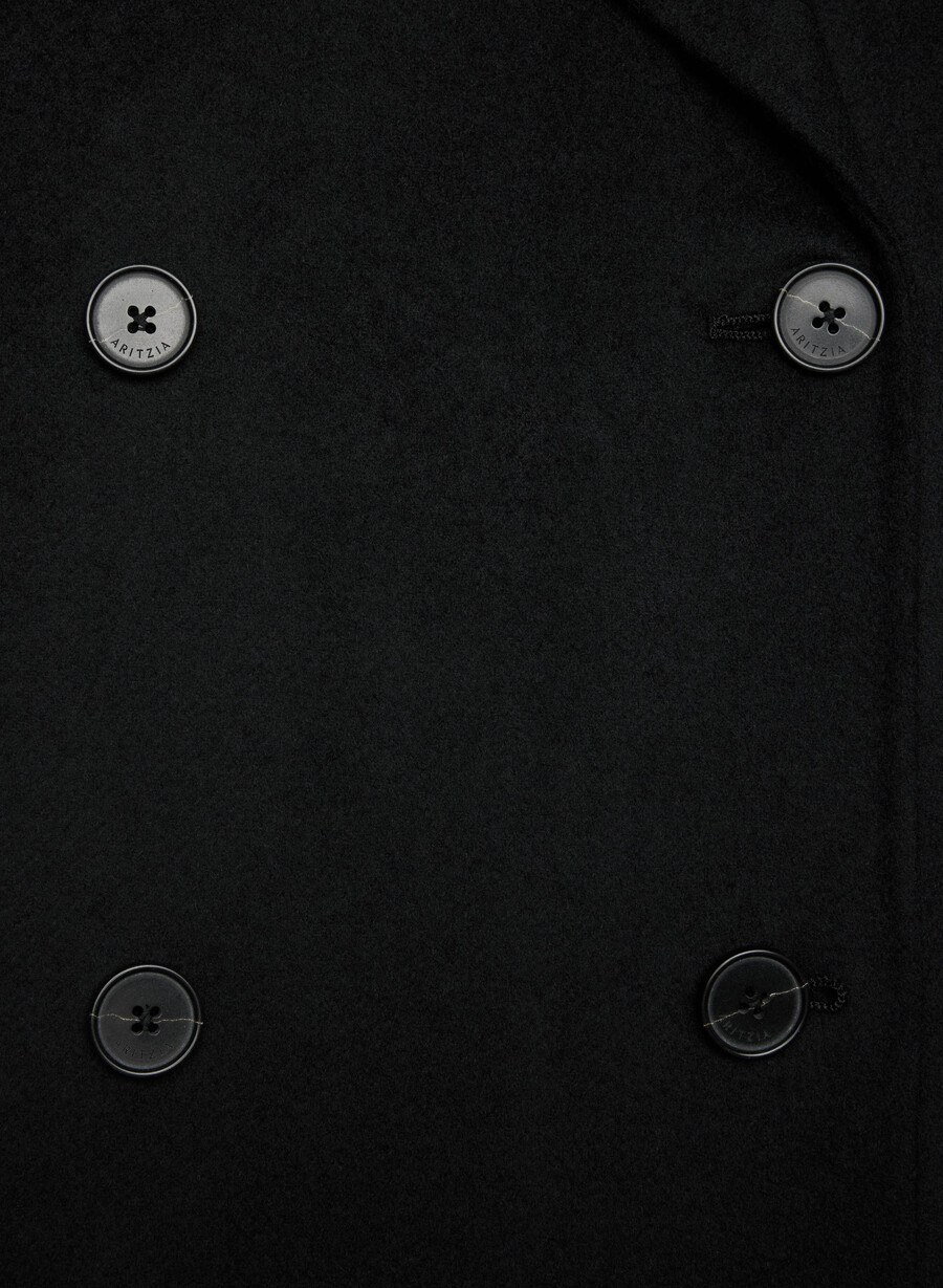 mezzanine double-faced coat - luxe rewool svart
