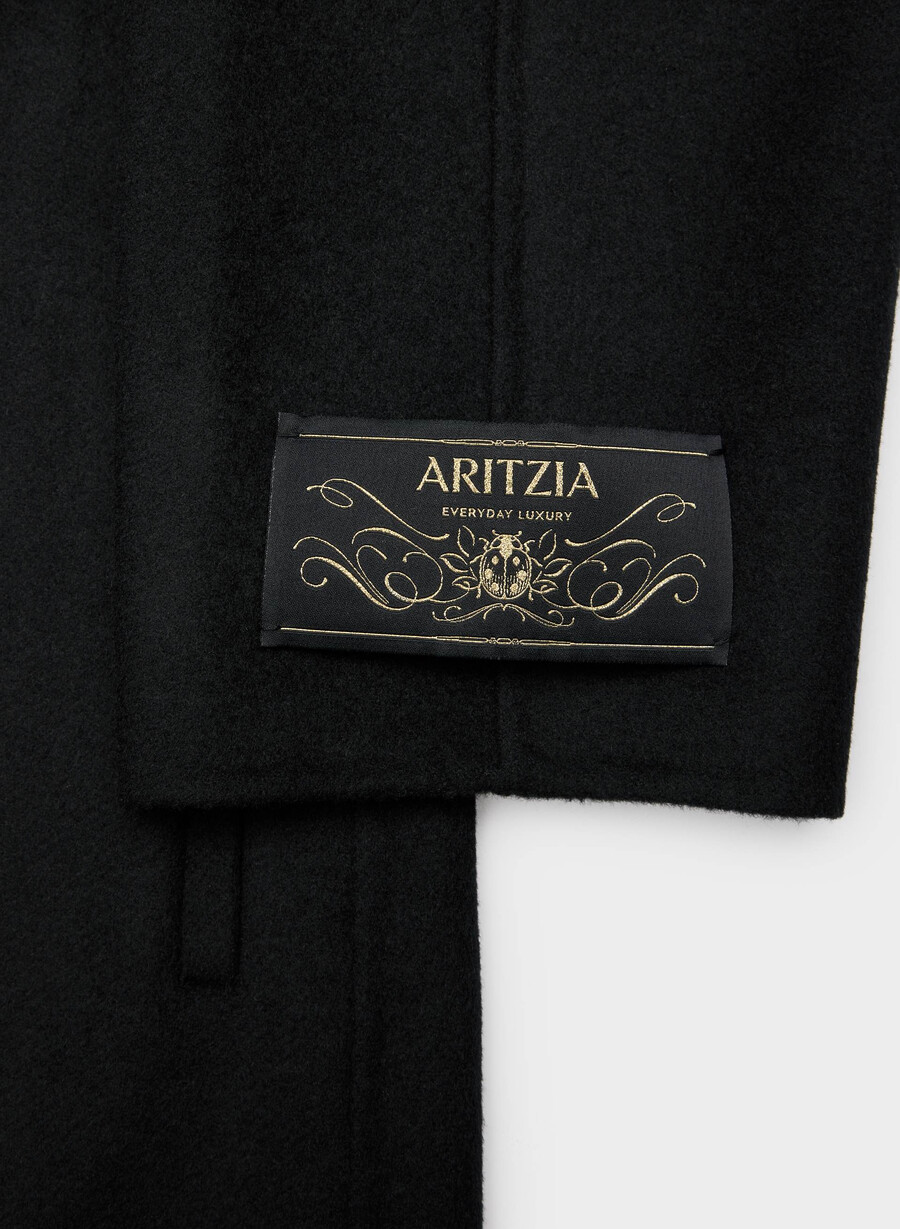 mezzanine double-faced coat - luxe rewool svart