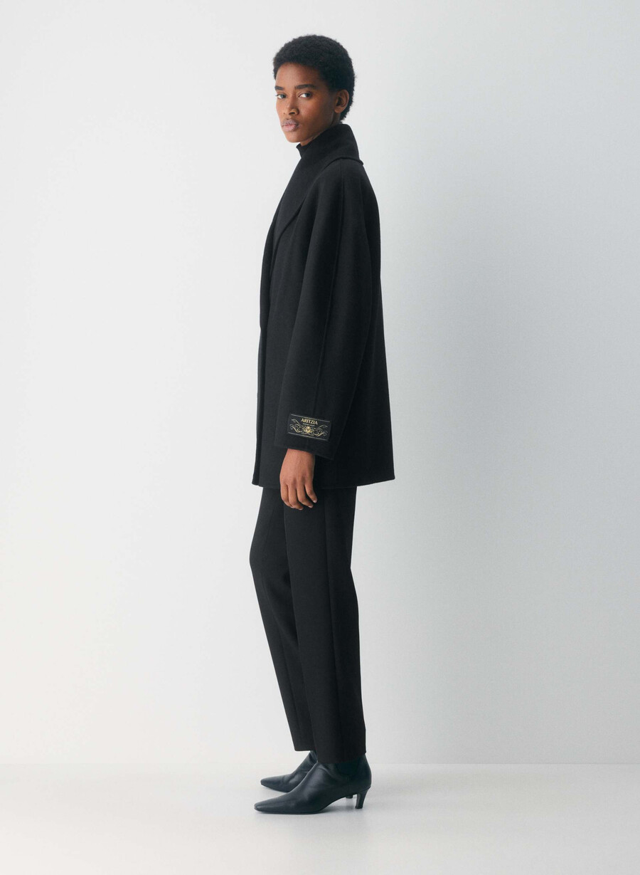 mezzanine double-faced coat - luxe rewool svart