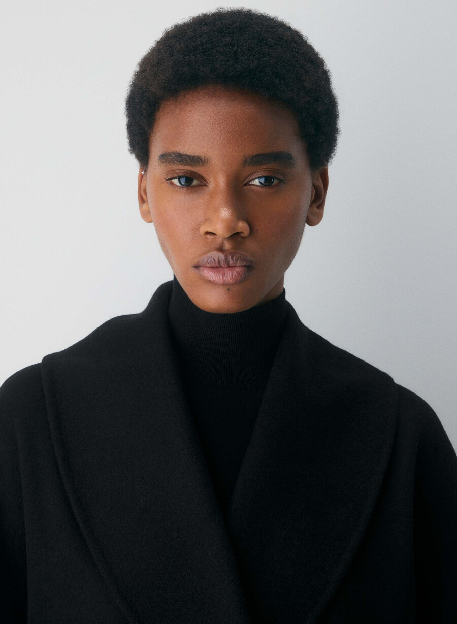 mezzanine double-faced coat - luxe rewool svart