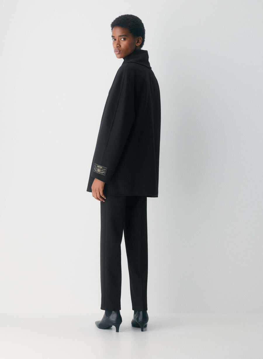 mezzanine double-faced coat - luxe rewool svart