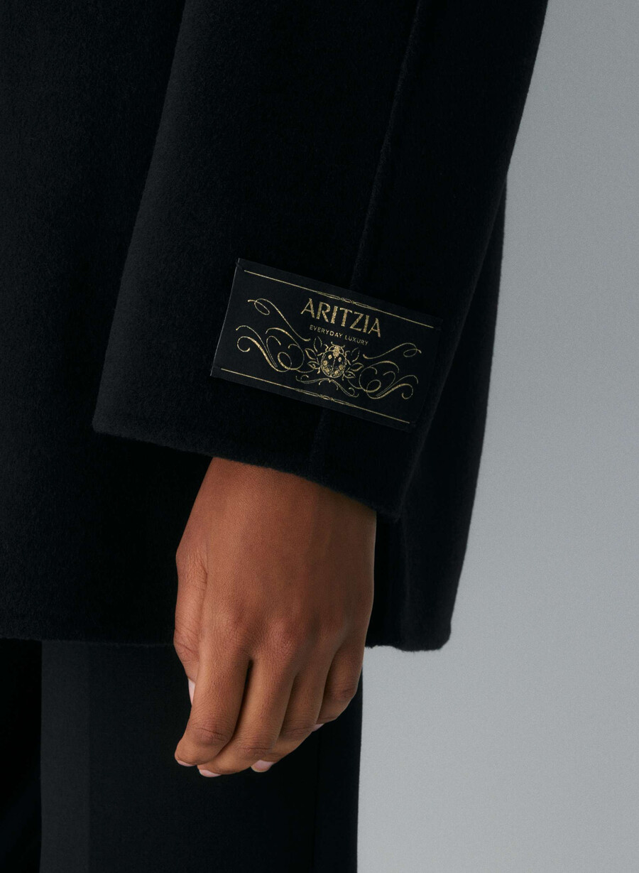 mezzanine double-faced coat - luxe rewool svart