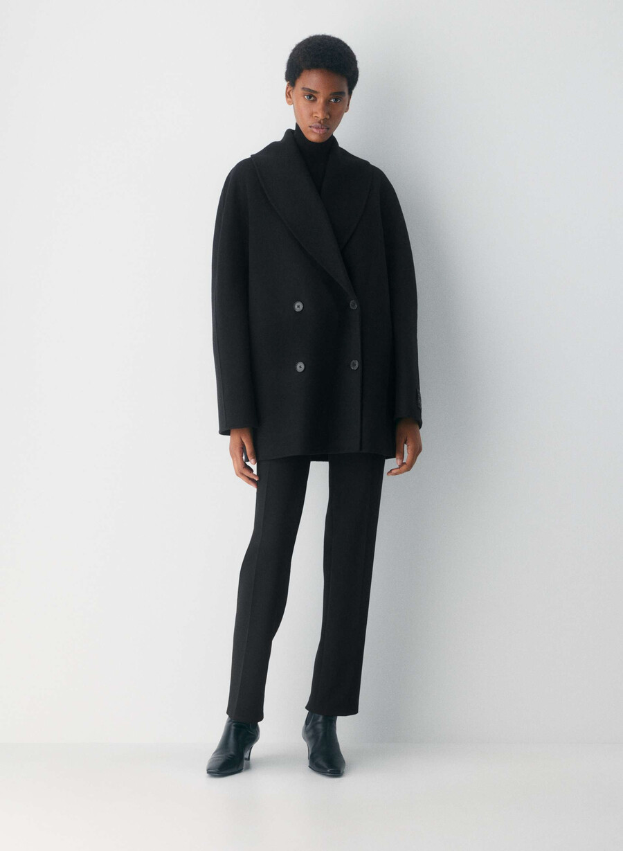 mezzanine double-faced coat - luxe rewool svart