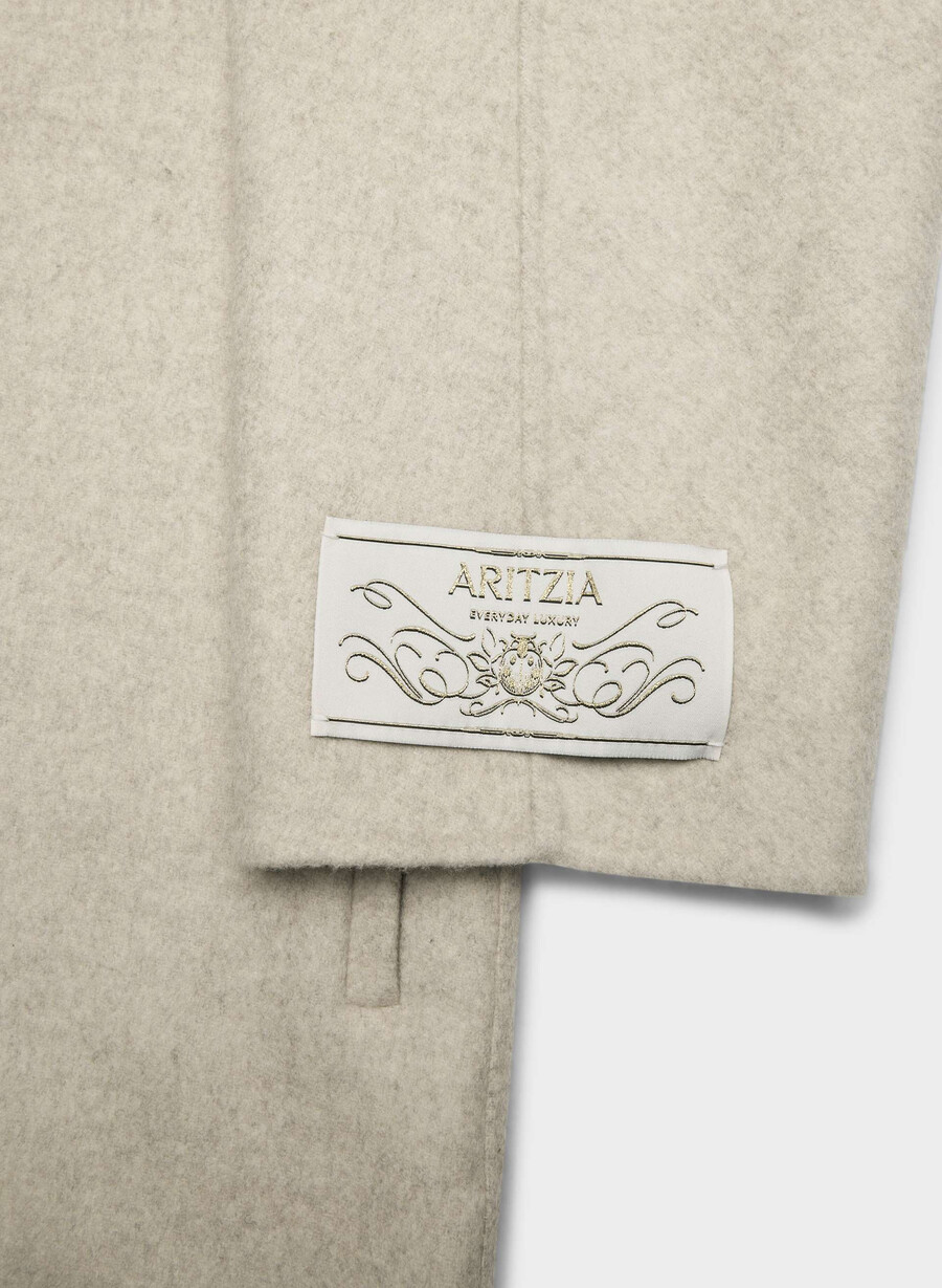 mezzanine double-faced coat - luxe rewool heather matte pearl