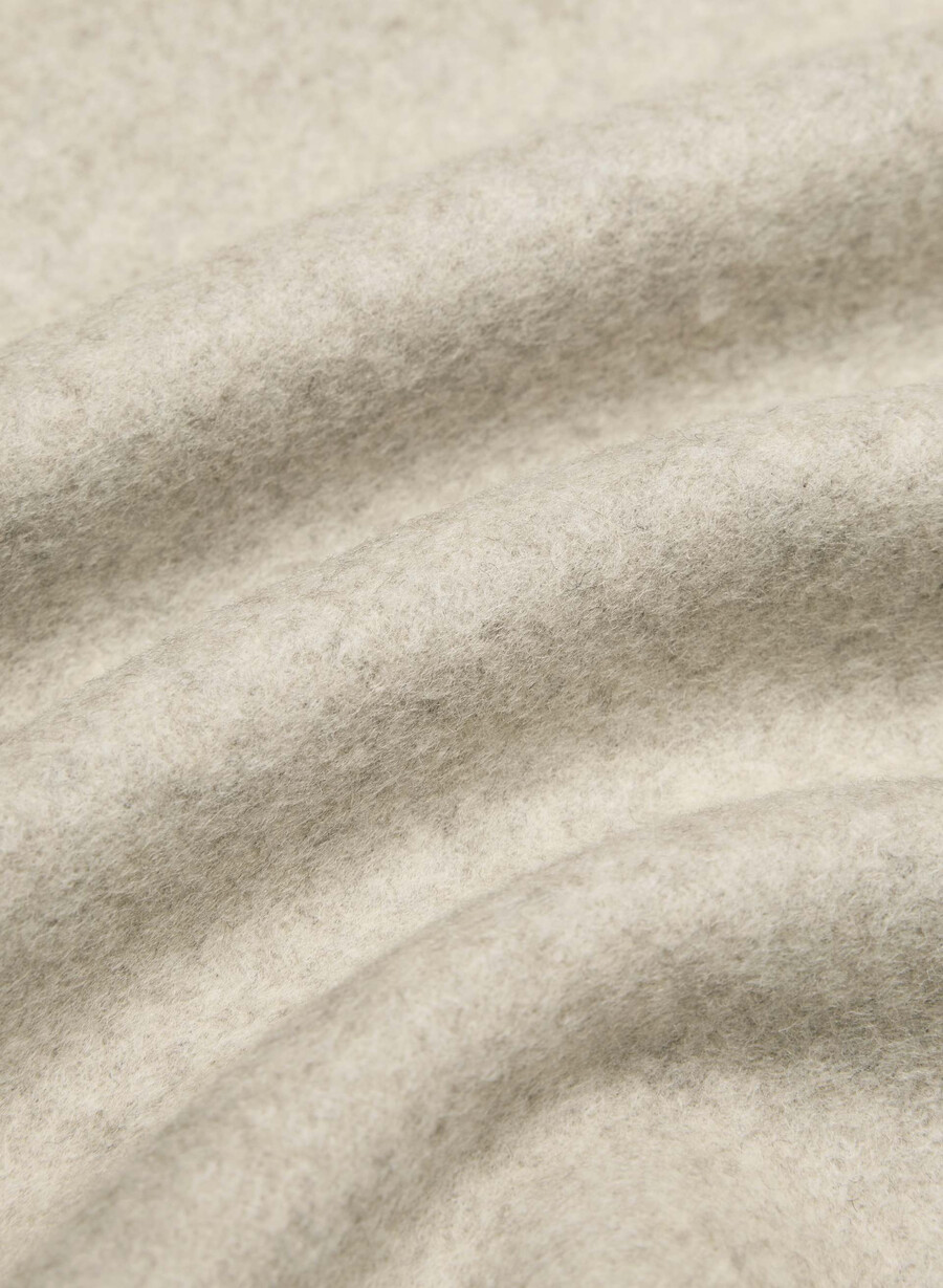 mezzanine double-faced coat - luxe rewool heather matte pearl