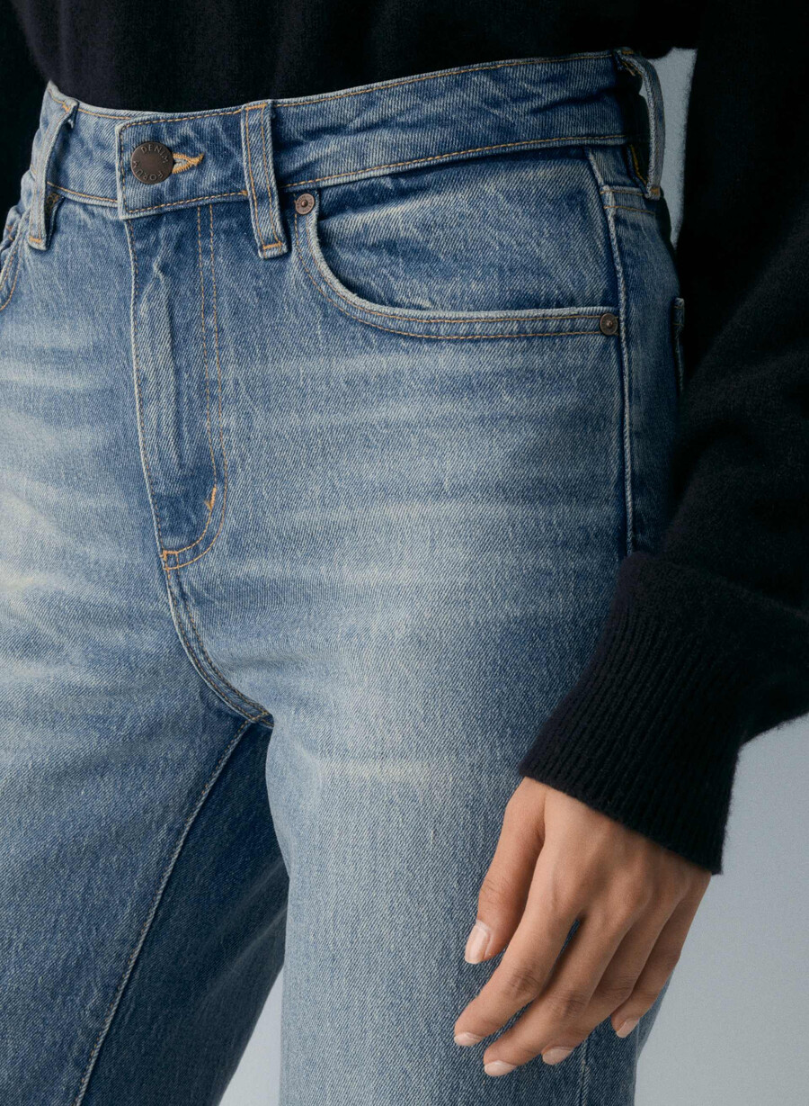 denim forum remy høyt skate brede jeans vintage medium blå