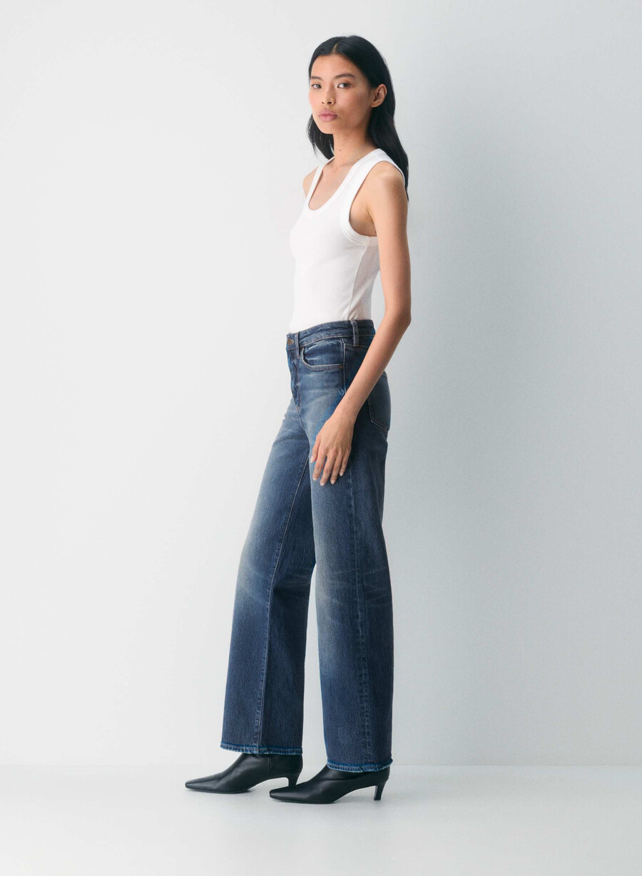 denim forum remy høyt skate brede jeans vintage mørkeblå