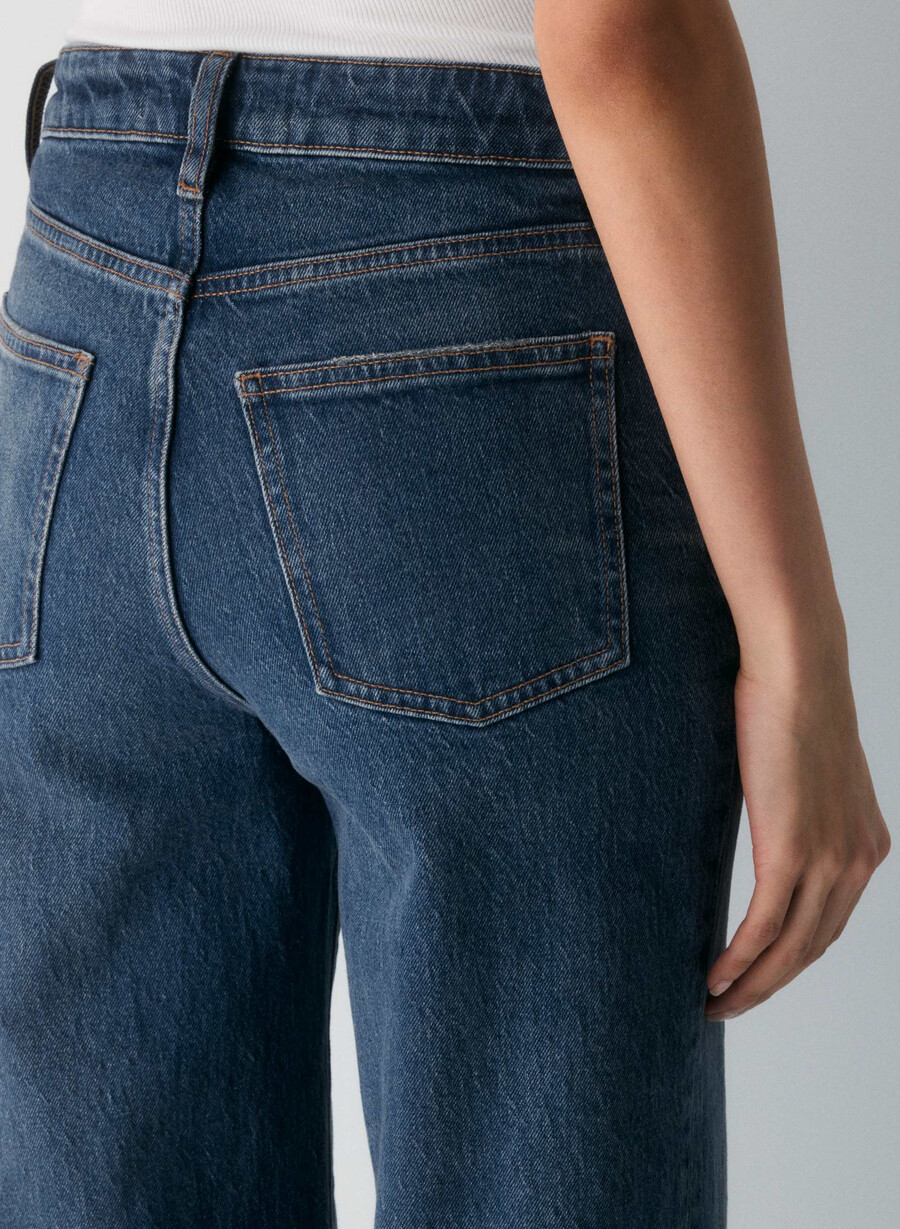 denim forum remy høyt skate brede jeans vintage mørkeblå