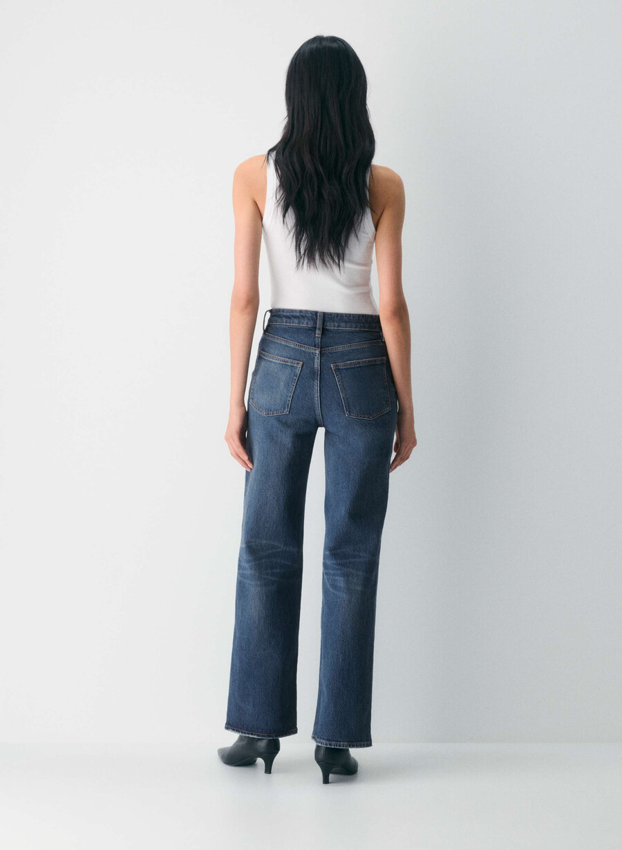 denim forum remy høyt skate brede jeans vintage mørkeblå