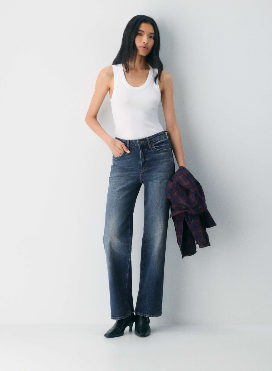 denim forum remy høyt skate brede jeans vintage mørkeblå